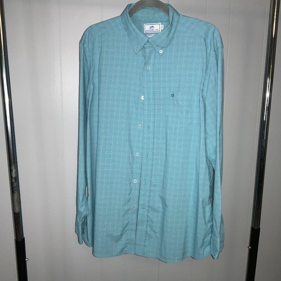 Southern Tide Intercoastal performance fabric plaid Button down plaid Shirt Sz L - Picture 1 of 8